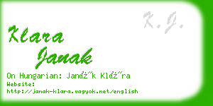 klara janak business card